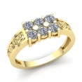 thumbnail image 1 of Genuine 1.5ct Round Cut Diamond Mens Cluster Classic Anniversary Engagement Ring Solid 14K Rose, White or Yellow Gold GH SI1, 1 of 3