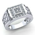 thumbnail image 1 of Genuine 1.5ct Round Cut Diamond Mens Fancy Engagement Anniversary Ring Solid 10K Rose, White or Yellow Gold H SI2, 1 of 3