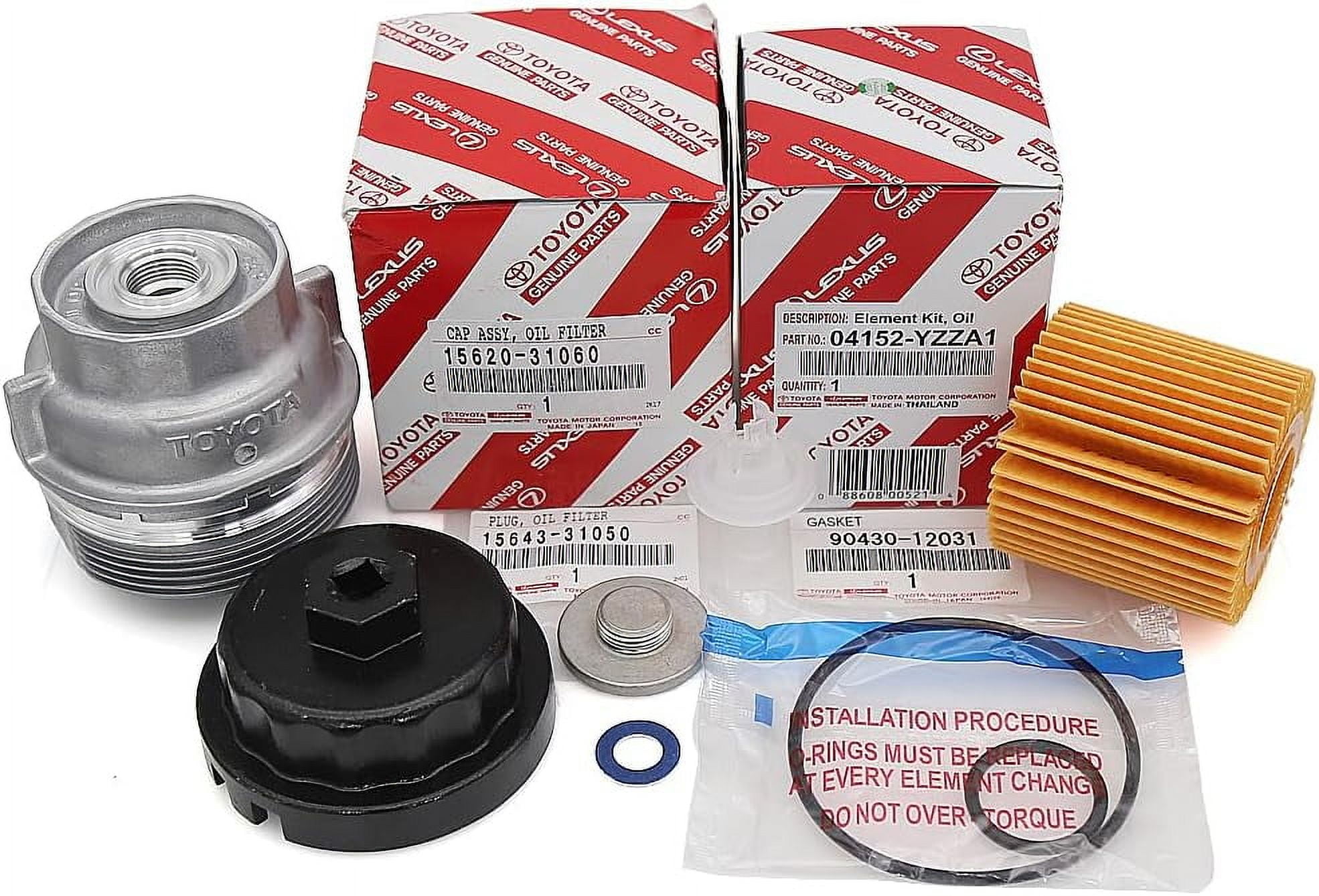 3-Pack Genuine Toyota Oil Filters 04152-YZZA1 + Drain Washer For Toyota & Lexus