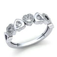 thumbnail image 1 of Genuine 1ct Round Cut Diamond Ladies Bridal Heart Anniversary Wedding Band Solid 14K Rose, White or Yellow Gold GH SI1, 1 of 3