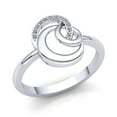 thumbnail image 1 of Genuine 1ct Round Cut Diamond Ladies Bridal Interlinked Engagement Fancy Ring Solid 10K Rose, White or Yellow Gold GH I1-I2, 1 of 3