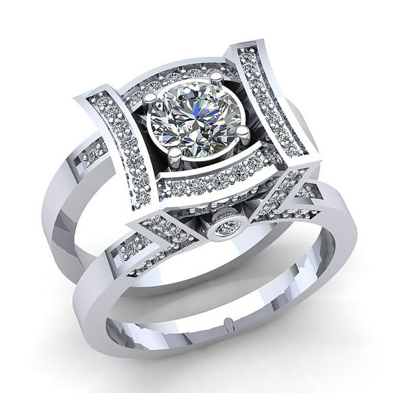 Genuine 1ct Round Cut Diamond Ladies Solitaire Engagement Anniversary Ring Jacket Solid 10K Rose, White or Yellow Gold H SI2