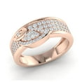 thumbnail image 1 of Genuine 1ct Round Cut Diamond Prong 3Row Ladies Fancy Anniversary Band Solid Bridal Ring Solid 18K Gold H SI2, 1 of 3