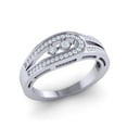 thumbnail image 1 of Genuine 1ct Round Cut Diamond Prong Fancy Ladies Bridal Wedding Band Ring Anniversary Solid 18K Gold FG VS2, 1 of 3