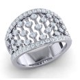 thumbnail image 1 of Genuine 1ct Round Cut Diamond Prong Modern Fancy Bridal Engagement Ring Solid Solid 14K Gold GH I1, 1 of 3