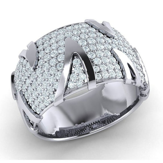 Genuine 1ct Round Cut Diamond Prong Women's Bridal Wedding Band Ring Anniversary Solid 14K Gold GH SI2