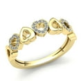 thumbnail image 1 of Genuine 1ctw Round Cut Diamond Ladies Bridal Heart Anniversary Wedding Band Solid 18K Rose, White or Yellow Gold G SI1, 1 of 3