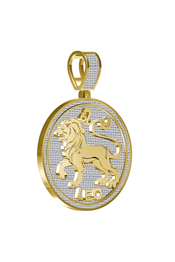 Genuine 2.50 Cwt. VVS1 Natural MOISSANITE Diamond Zodiac Sign Leo Charm Pendant