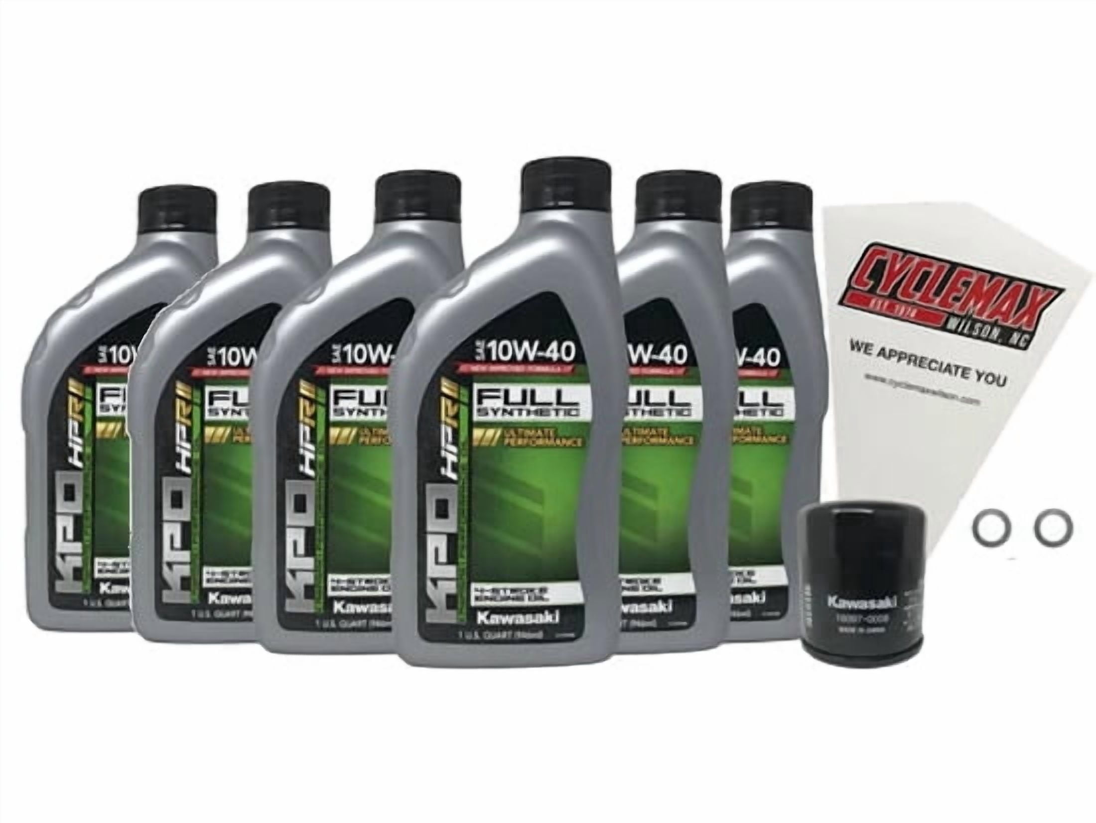 Genuine 2009-2023 Kawasaki Vulcan 1700 Voyager Full Synthetic Oil Change Kit
