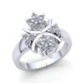 thumbnail image 1 of Genuine 2carat Round Cut Diamond Ladies Bridal Cluster Flower Anniversary Engagement Ring Solid 18K Rose, White or Yellow Gold H SI2, 1 of 3