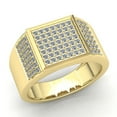 thumbnail image 1 of Genuine 2ct Round Cut Diamond Mens Cluster Anniversary Engagement Ring Solid 10K Rose, White or Yellow Gold JK I1, 1 of 3