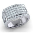 thumbnail image 1 of Genuine 2ct Round Cut Diamond Prong Men's Cluster Split Shank Wedding Ring Anniversary Band Solid 10K Gold JK I1, 1 of 3