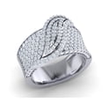thumbnail image 1 of Genuine 2ctw Round Cut Diamond Prong Decorative Fancy Modern Wedding Band Bridal Anniversary Ring Solid 10K Gold GH SI1, 1 of 3