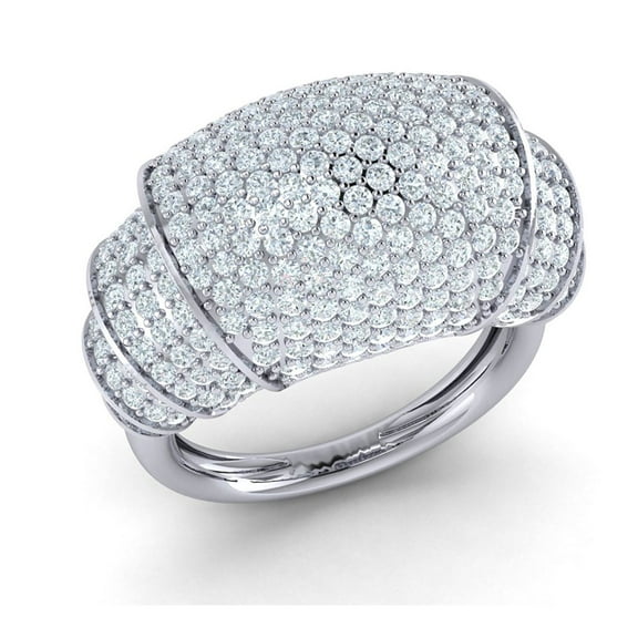 Genuine 3.25ctw Round Cut Diamond Prong Fancy Bridal Anniversary Ring Band Solid 14K Gold GH SI2