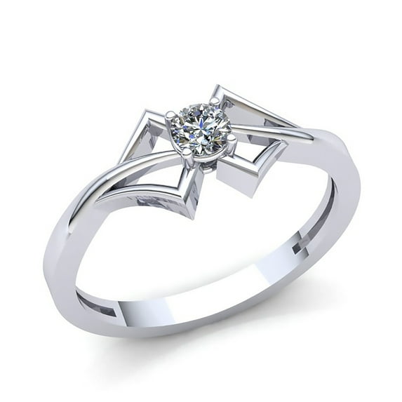 Genuine 3/4ct Round Cut Diamond Ladies Bridal Solitaire Anniversary Engagement Ring Solid 18K Rose, White or Yellow Gold H SI2