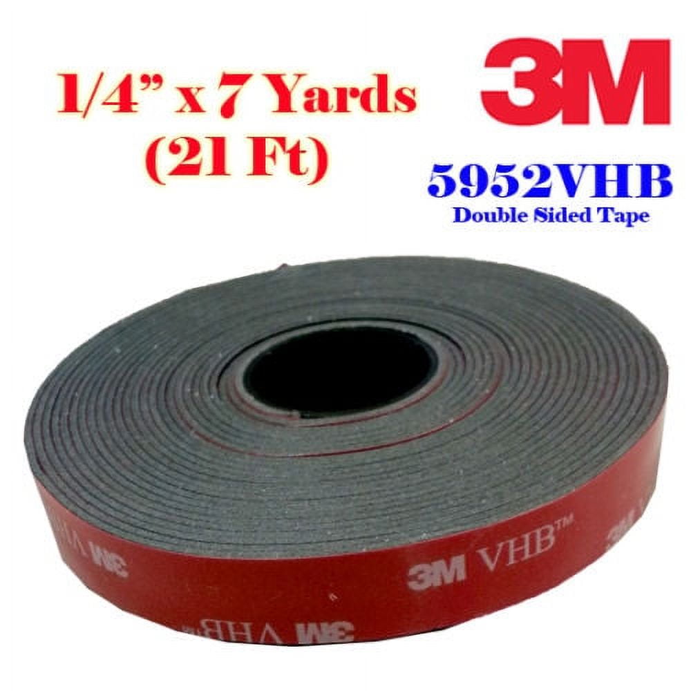 LLPT Double Sided Tape Mounting Tape 1/2 x 18 Feet Heavy Duty Waterproof  Black Foam Tape for Home Office Automotive (G595213mm) 