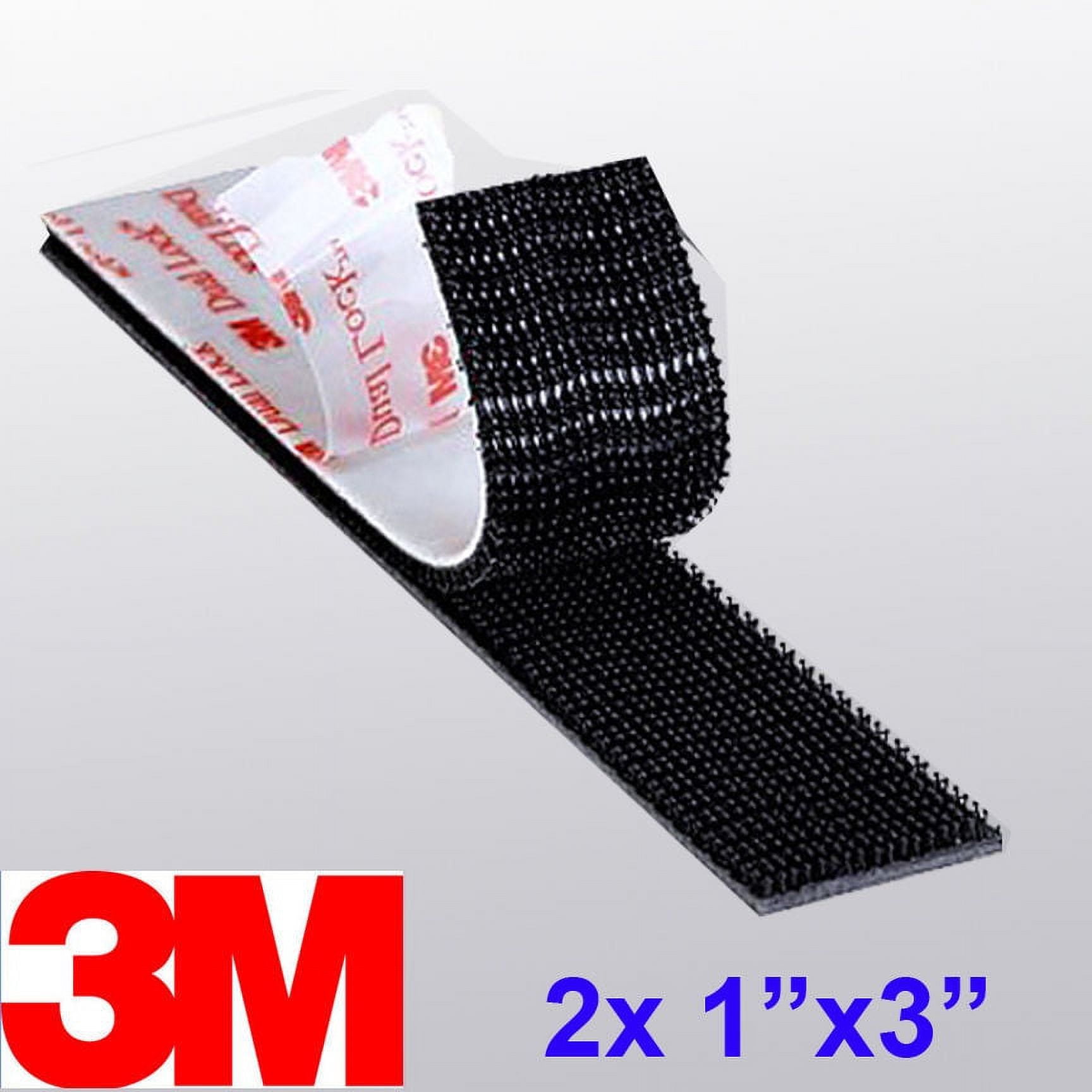 Genuine 3M Dual Lock SJ3550 Type 250 VHB Black Reclosable Fastener, 1  Width x 5' (60 inch) Indoor/Outdoor Mobile Glass E-Zpass Mounting Strips 