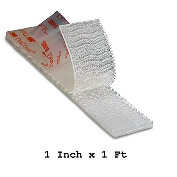 Genuine 3M Dual Lock SJ3560 Type 250 VHB Clear Reclosable Fastener, 1" W x 12" Indoor/Outdoor Mobile E-Zpass Mouting Strip