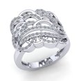 thumbnail image 1 of Genuine 3ct Round Cut Diamond Ladies Bridal Interlinked Anniversary Wedding Band Solid 14K Rose, White or Yellow Gold GH SI1, 1 of 3