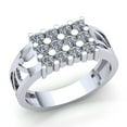 thumbnail image 1 of Genuine 3ct Round Cut Diamond Mens 3Row Anniversary Engagement Ring Solid 10K Rose, White or Yellow Gold GH I1-I2, 1 of 3