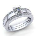 thumbnail image 1 of Genuine 3ctw Round Cut Diamond Ladies Bridal Solitaire Anniversary Engagement Ring Solid 18K Rose, White or Yellow Gold H SI2, 1 of 3