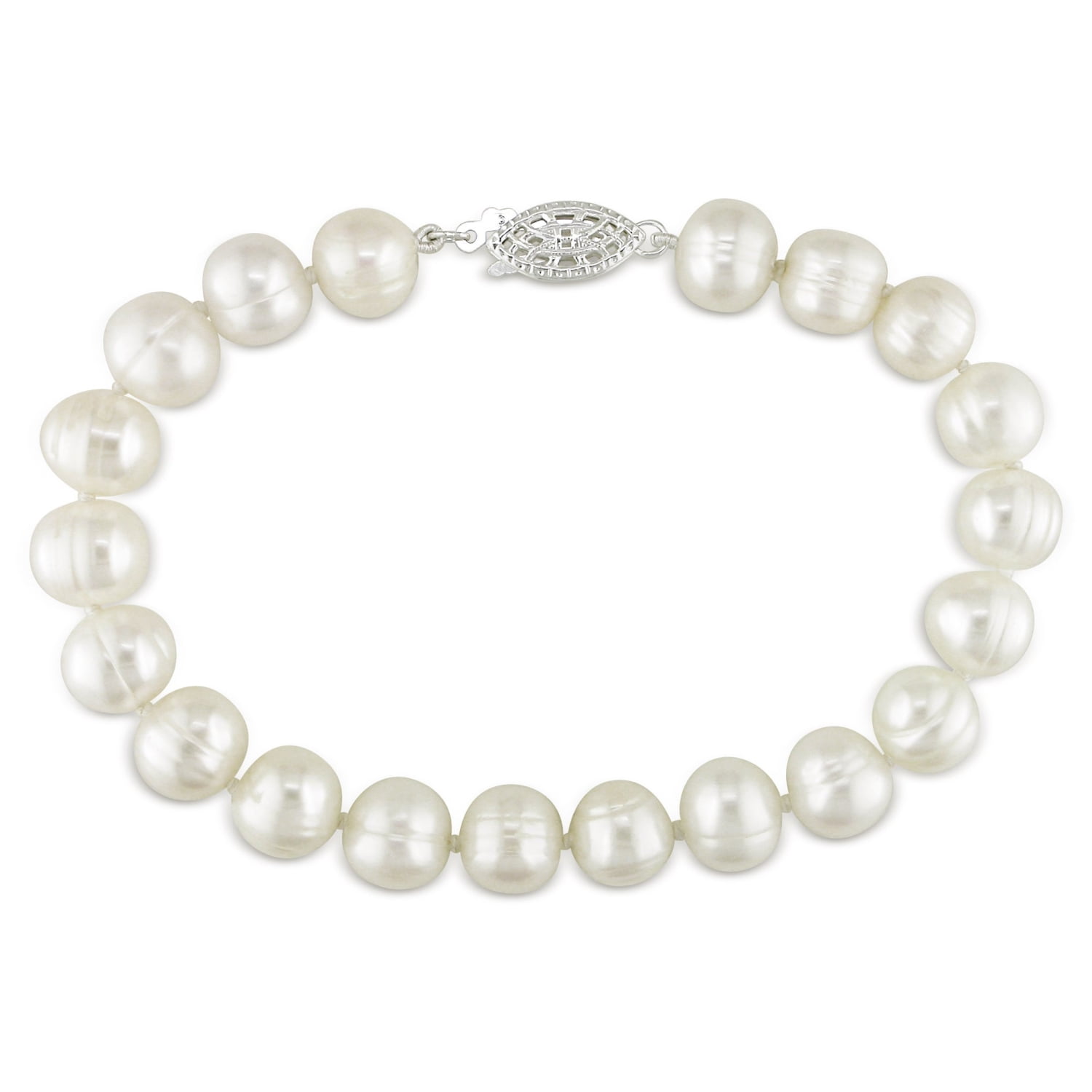 7-8mm AAAA Quality Freshwater Cultured Pearl Bracelet In White - Foto 8
