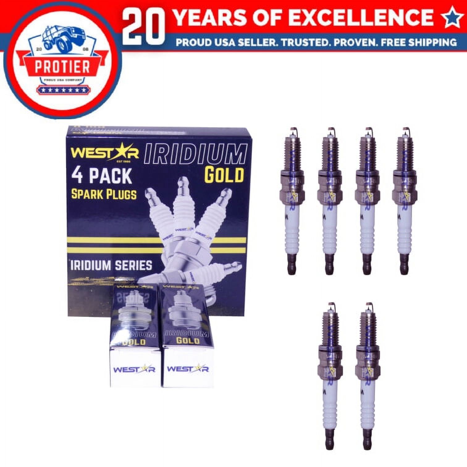 6X Spark Plug 97637 Iridium DCPR7EIX 6046