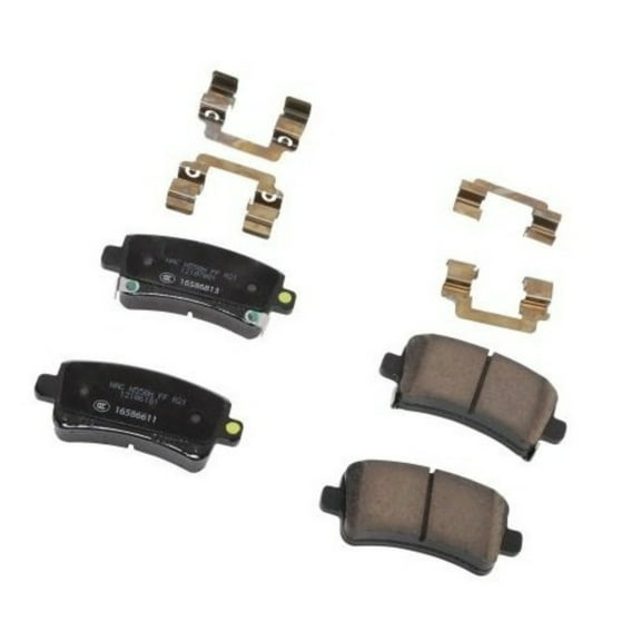 KarParts360 For Buick LaCrosse 2010-2016 Disc Brake Pad Set Rear | Steel | Bonded Friction | 0.41 Inches Friction Material Thickness Outer Pad | Replacement For 85143529