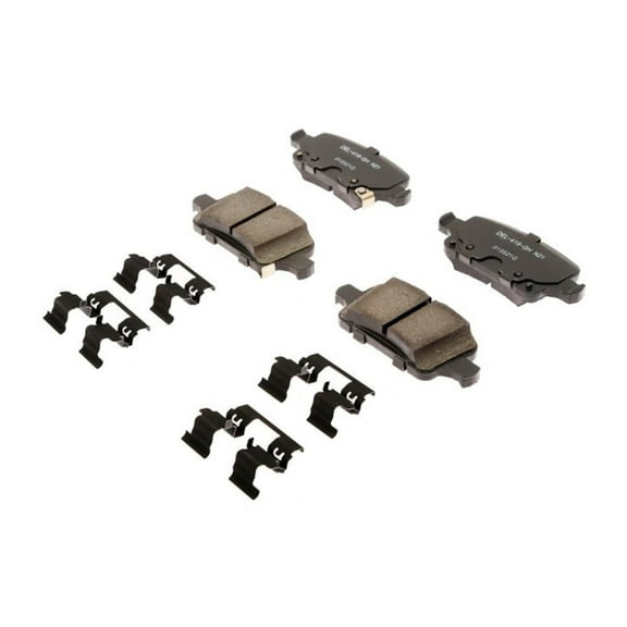 KarParts360 For Chevy Bolt EV 2017-2023 Disc Brake Pad Set Rear | Gold Classification | Steel Backing | Bonded Friction | Black Backing Plate | Hybrid Friction Composition | Replacement For 19428018