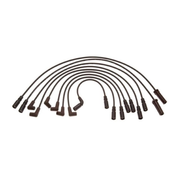 KarParts360 For Chevy Corvette 1996 Spark Plug Wire Set | Hi-Temp Silicone | Brown | Solid Boot | Silicone Straight | 7MM Outside Diameter | Replacement For 12173585