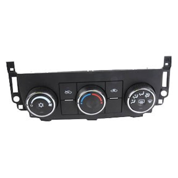 KarParts360 For Chevy Impala 2012 2013 Heating and Air Conditioning Control Panel Rear | Ebony | Screw In | Push Switch | Female Connector | With Window Defogger Switch | Replacement For 22884768