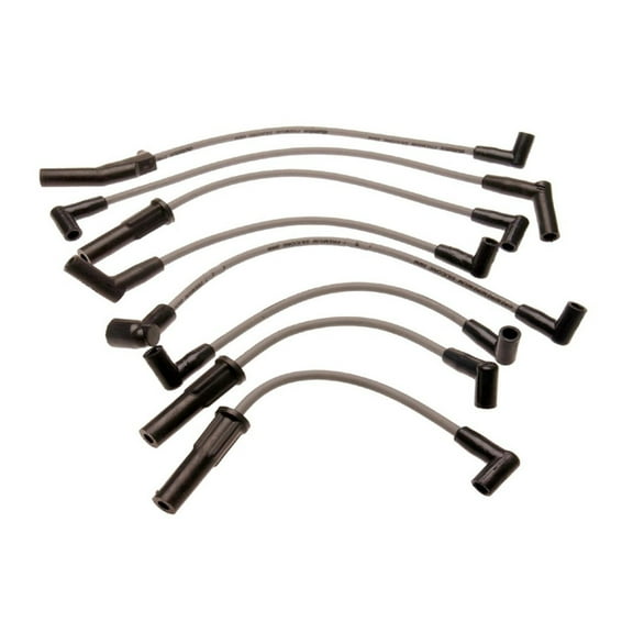 KarParts360 For Ford E-150/E-250/E-350 Econoline 1990-1996 Spark Plug Wire | Silicone Insulation | Gray Finish | Black Spark Plug End Boot | Snap Lock End Terminal Type | Solid Boot Type | 12487214