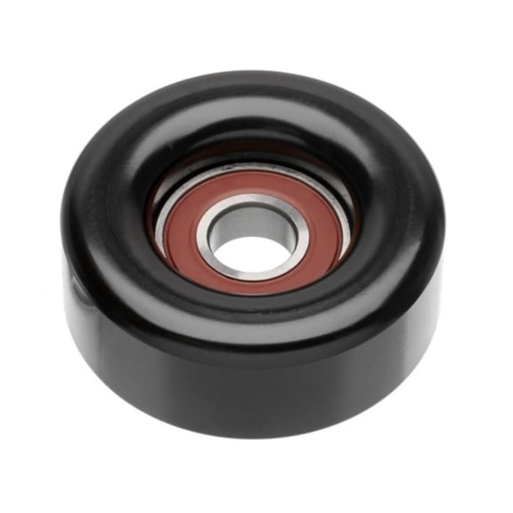 KarParts360 For Navistar 9400i/8600 SBA 2004 2005 2006 2007 Idler Pulley | Steel | Black | Serpentine Belt | 1.23 Inches Pulley Width | With Outside Dust Shield | Replacement For 19188066