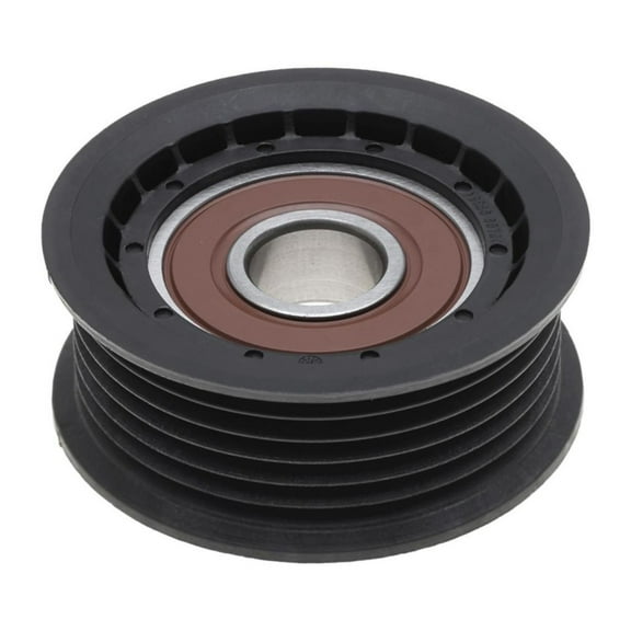 Genuine AC Delco For Ram 1500 2013-2024 Idler Pulley Driver Side, Lower and Upper | Thermoplastic | Black | V-Ribbed Grooved | 1.04 Inches Pulley Width | Replacement For 89056015
