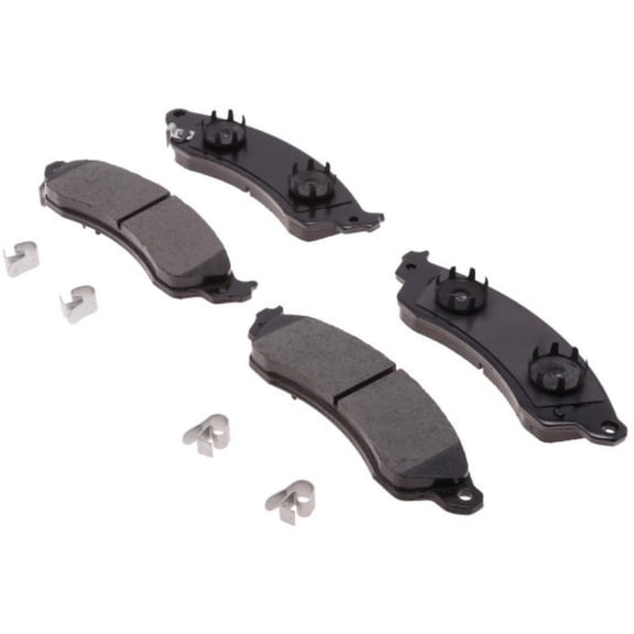KarParts360 For Aston Martin DB7 1997 1998 Disc Brake Pad Set | Front | With Clips | Black | Ceramic | 4 Pads | With Pad Shims | With Pad Wear Sensor