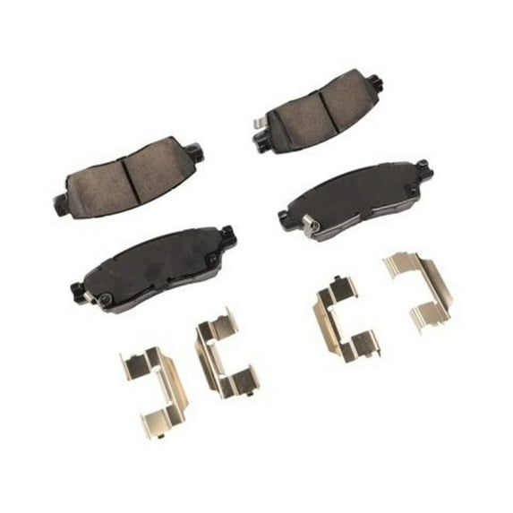 KarParts360 For Buick Enclave 2008-2017 Disc Brake Pad Set | Rear | Steel Backing | Bonded Friction Type | Ceramic Friction Composition | Regular Grade