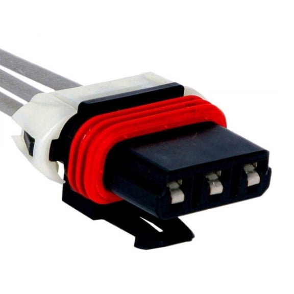 KarParts360 For Cadillac Commercial Chassis 1990 91 92 93 1994 Multi-Purpose Pigtail | Black | Rectangular | 3 Terminals | Female Terminal | 16 Inches Wire Harness Length | Blade Pin Terminal