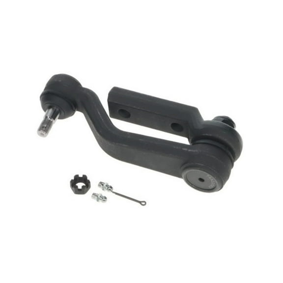 Genuine AC Delco For Chevy Astro 1990-2005 Steering Linkage Idler Arm | Black | Painted | 2 Bracket Holes | Included Grease Fitting | L Shape | Cotter Pin Hole