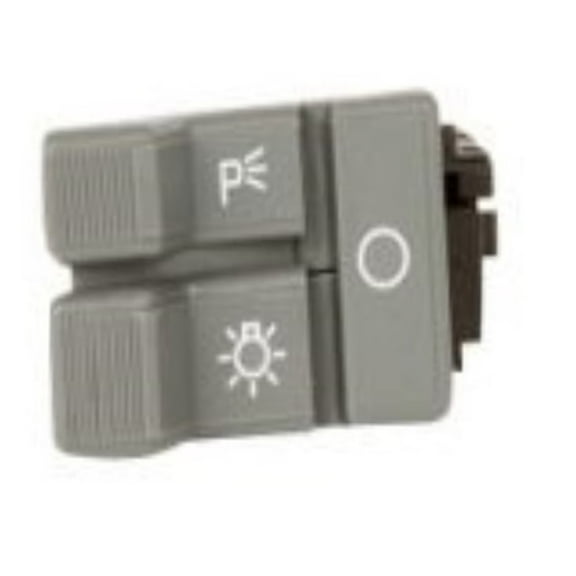 KarParts360 For Chevy C1500/C2500/C3500 1990 1991 1992 1993 1994 Headlight Switch | Rocker Type | 3 Switch Position | Light Gray, Black Knob | Male Terminal