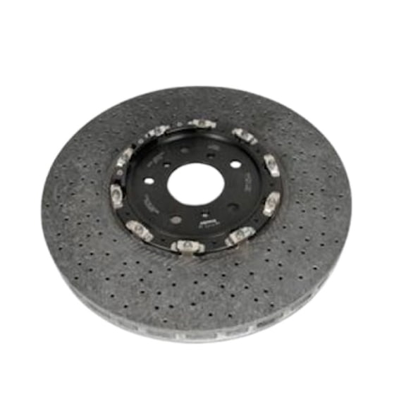 KarParts360 For Chevy Corvette 2009 10 11 12 2013 Disc Brake Rotor | Front | Made Of Carbon-Ceramic | Vented Type | Drilled Style