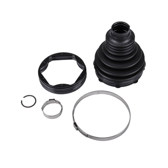 KarParts360 For Chevy Corvette 2014 15 16 17 18 2019 Half-Shaft Tri-Pot Boot Kit | Rear | Black | Rubber | 7 Rib | 1.15 inches Shaft End Inside Diameter | With Clamps/Ring/Bushings | Solid Type