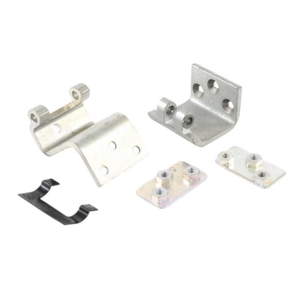 KarParts360 For Chevy Express 2500 2019 2020 2021 Door Hinge Kit | Rear | Lower | Steel | Silver Electroplating | With Hinges, Backing Plates, Pin, Stop, And Bolts