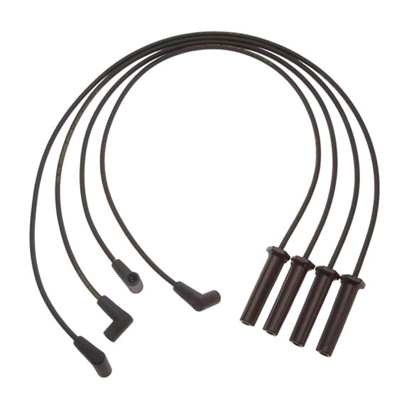 KarParts360 For Chevy S10 1998 99 00 01 02 2003 Spark Plug Wire | Silicone | Snap Lock End Terminal | Spark Plug End Boot Color: Black | Solid Boot | Brown End Boot