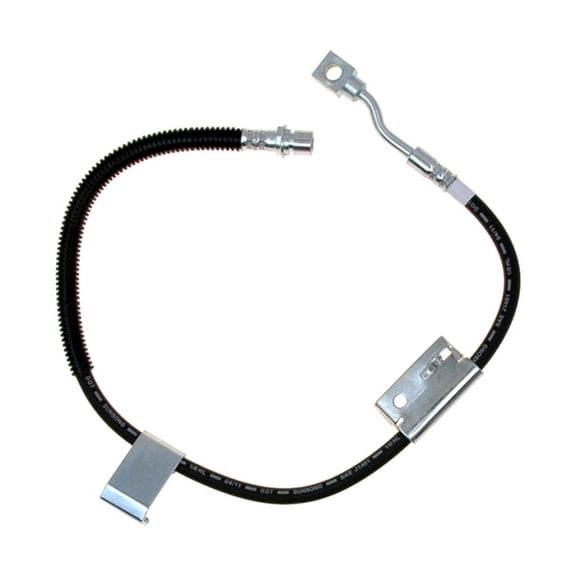 Genuine AC Delco For Chevy Silverado 2500 HD 2001 Brake Hydraulic Hose Driver Side | Front | Black | Silver | Corrosion Resistant Steel | Banjo End 1 Fitting | EPDM Rubber Jacket | For 19263993