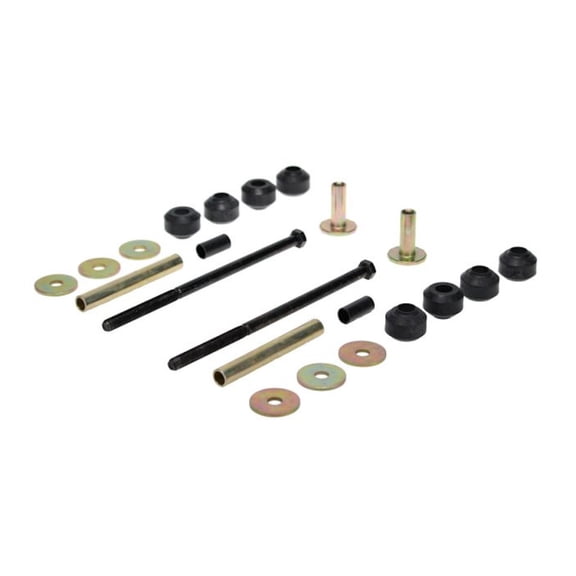 KarParts360 For Chevy Suburban 1500 2000-2006 Sway Bar Link Front | Rubber Bushing | Regular Grade | Black Bushing | Non-Greaseable | Threaded End 1 | Bolt Head End 2