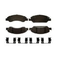 thumbnail image 1 of KarParts360 For Chevy Suburban 2008-2018 Disc Brake Pad Set | Front | Semi-Metallic | With Shims Option | Bonded Attachment Method | 0.71 Inches Inner Pad Thickness, 1 of 4