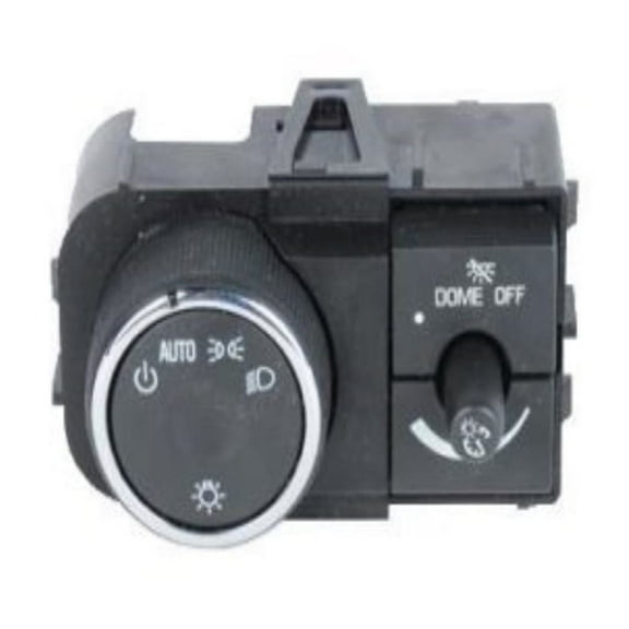 KarParts360 For Chevy Traverse 2009-2017 Headlight Switch | 16 Terminal | 5 Switch Position | Black Knob | Male Terminal | Headlights, Interior Light And I/P Dimmer Light Functions | 20919451