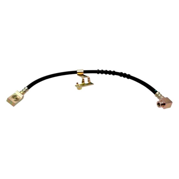 KarParts360 For Dodge Shadow/Spirit 1990 Brake Hydraulic Hose Passenger Side Front Corrosion Resistant Steel | Black | 21.25 Inches Axis 1 Length | 3/8-24 End 2 Fitting