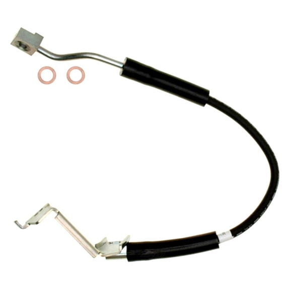 Genuine AC Delco For Ford F-550 Super Duty 2005 2006 2007 Brake Hydraulic Hose Driver Side | Front | Corrosion Resistant Steel | Black, Silver | 23 Inches Brake Hose Size | 1 Per Pack | For 19261724