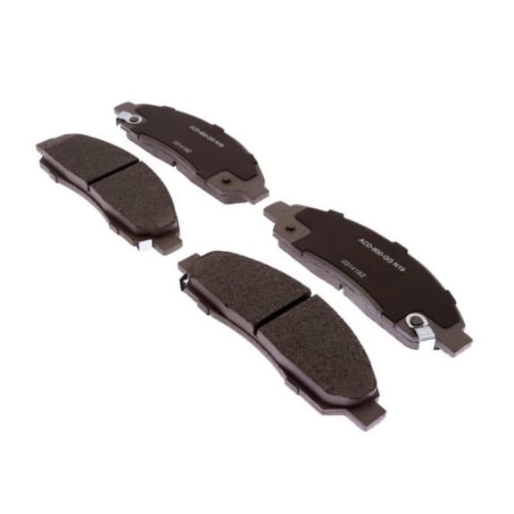 KarParts360 For GMC Canyon 2004 05 06 07 2008 Disc Brake Pad Set | Front | Steel Backing | Ceramic | Slotted | With Pad Shims | With Pad Wear Sensor | With Clips